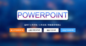 IOS warna-warni kerja gaya laporan ringkasan kuartal template PPT