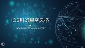 IOS Starry Sky科学风格工作总结报告PPT模板