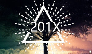 Plantilla de fondo PPT iluminación de madera de estilo iOS