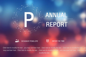 iOS tarzı iş raporu PPT şablonu, saf renk degrade PPT şablonu indir