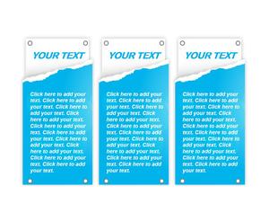 Kertas robek efek tiga item berdampingan kotak teks PPT