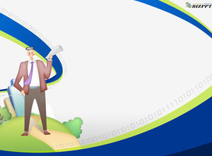 Korean prägnante blau business ppt-Vorlage