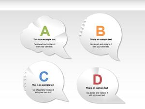 Kotak teks grafik gelembung PPT galası kertaş-potong