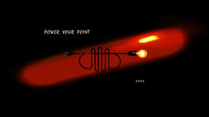 지난 세기 복고풍 스타일 레드 블랙 음악 예술 창조 재즈 테마 PPT 템플릿