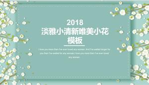 Lumina și elegantul mic frumos floare PPT șablon