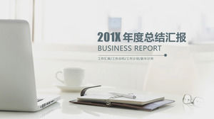 Cahaya elegan abu-abu sederhana angin segar karya bisnis ringkasan laporan ppt template