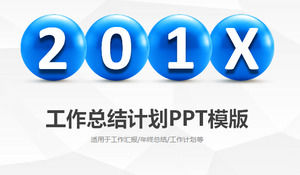 淺灰色低面風背景微立體聲工作總結計劃ppt模板