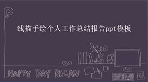 kişisel çalışma özet raporu ppt şablonu çizim Çizgi çeken el