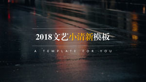 Modèle ppt littéraire de rapport de résumé de travail de vent simple et frais