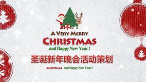 Pouco bonito estilo de ano novo de Natal festa evento planejamento modelo PPT