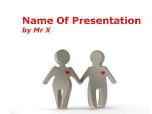 İki Figürinleri powerpoint şablonuna Arasında Aşk