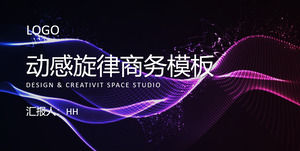 Modèle PPT de rapport de synthèse d'activité de mélodie dynamique de couleur lumineuse