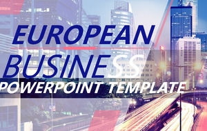 Renkli şehir gece arka plan için dergi rüzgar PPT şablonu