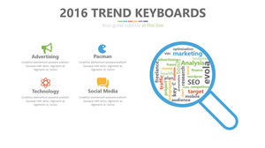 Lupa investigación y análisis de gráficos PPT listados