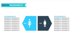 Template PPT deskripsi persentase wanita pria
