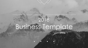 极简主义气氛黑色和白色矩形时尚粉丝业务报告ppt模板