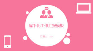 Modèle de ppt de rapport de travail rose plat minimal