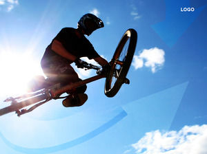 Mountain bike extreme sports ppt template