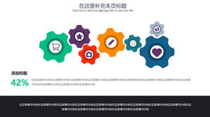 Materiale PPT multicolore con icona