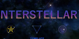 Laporan ringkasan gaya berbintang multi-elemen Template PPT