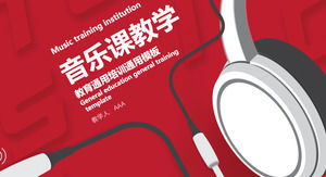 Music element theme music class teaching PPT template