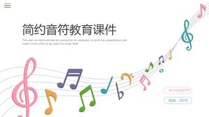 Modèle PPT de didacticiel de musique musicale