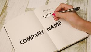 Modello PPT per la scrittura a mano del blocco note per notebook