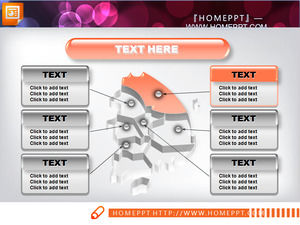 Pomarańczowy 3d styl stereo kryształ wykres zjeżdżalnia szablon pakiet do pobrania
