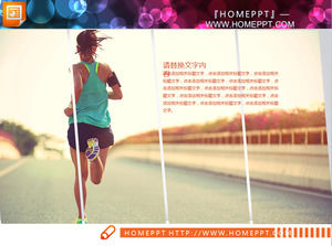 Arancione piatto Fitness Bodybuilding PPT Grafici Daquan