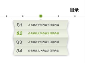 Origami efek template halaman katalog PPT