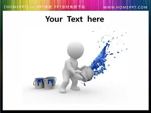 Paint the white villain PPT material download