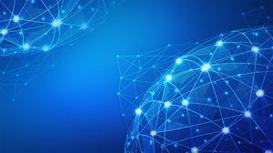 الجسيمات نقطة خط التكنولوجيا الرياح PPT خلفية الصورة