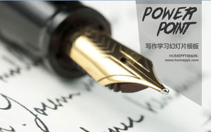 การศึกษาการเรียนรู้พื้นหลังปากกา PPT แม่แบบดาวน์โหลด