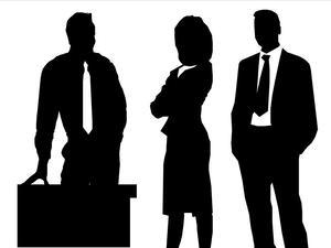 Pengusaha materi siluet PPT