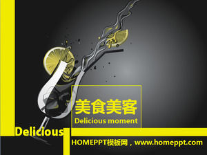 個性檸檬水食品的PowerPoint模板下載