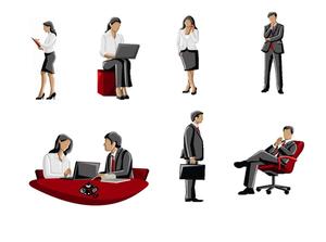 Perusahaan gambar karakter siluet bahan PPT