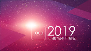 Pink Dynamic Star Background iOS Stylish Stylish PPT Templates