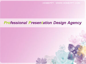 Rosa Blumen-Kunst-PPT-Vorlage herunterladen