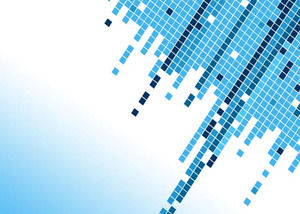 Un sacco di Piccolo Blue Cubes modello di PowerPoint