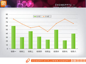 Gráfico PPT linha com a Linha Gráfico