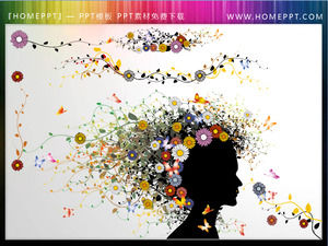 Pretty Spring Girl Blossom Fairy PPT material download