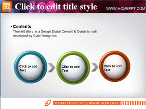 แผนภูมิความสัมพันธ์ก้าวหน้าไหลแม่แบบ PPT