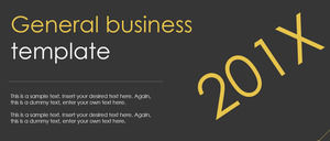 Pure black gold frame minimalist visual creative yellow black simple European and American business ppt