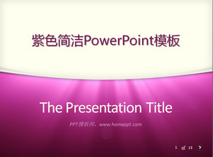 紫大气高端时尚商务幻灯片模板下载