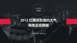 Czerwony i czarny kolor moda biznes szablon PPT