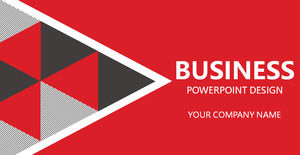 Czerwony Europa i Ameryka Trójkąt Typografia Projekt Szablon PPT