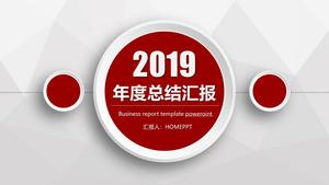 Kırmızı Şenlikli Yıl Sonu Özeti PPT Şablonu