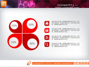 Red Flattened PPT Prático Chart Download