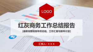 Red gris negocio viento plano trabajo resumen informe general ppt plantilla