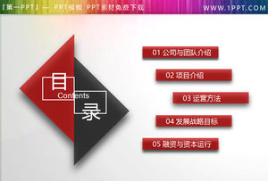 สีแดงไมโครมิติวัสดุแคตตาล็อก PPT